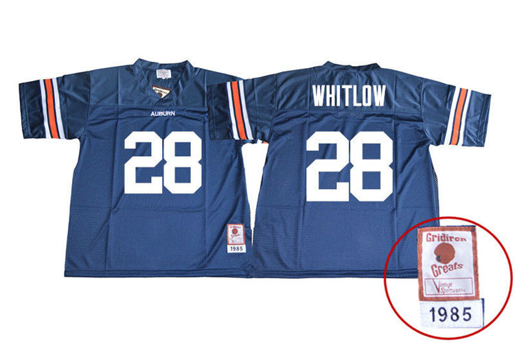 1985 Throwback Youth #28 JaTarvious Whitlow Auburn Tigers College Football Jerseys Sale-Navy